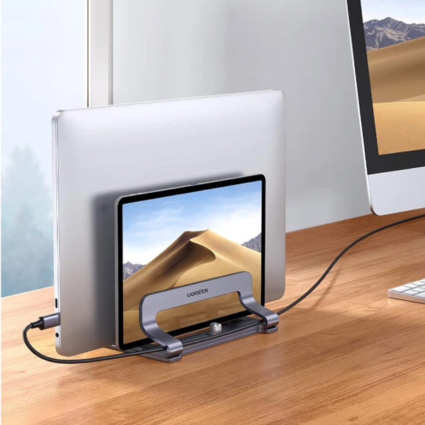Ugreen 60643 Aluminum Vertical Stand Dual Slot for 2 Laptops
