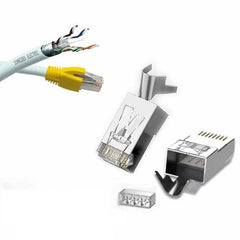 Ugreen 70316 Rj45 Cat6a Cat7 Gigabit Shielded Modular Plug Connector 10pcs