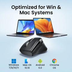 UGREEN 45792 Multi-Mode Wireless Bluetooth Mouse – 2.4GHz, Thumb Wheel, Side Scrolling