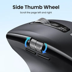 UGREEN 45792 Multi-Mode Wireless Bluetooth Mouse – 2.4GHz, Thumb Wheel, Side Scrolling