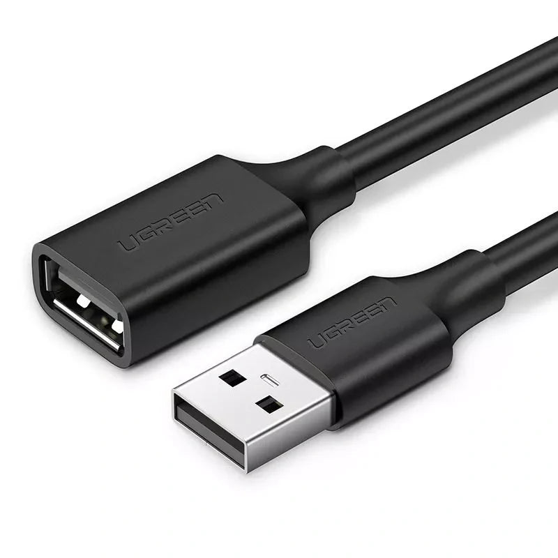 UGREEN US103 USB 2.0 Male to Female Extension Cable – 1.5m, Black