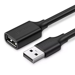 UGREEN US103 USB 2.0 Male to Female Extension Cable – 1.5m, Black