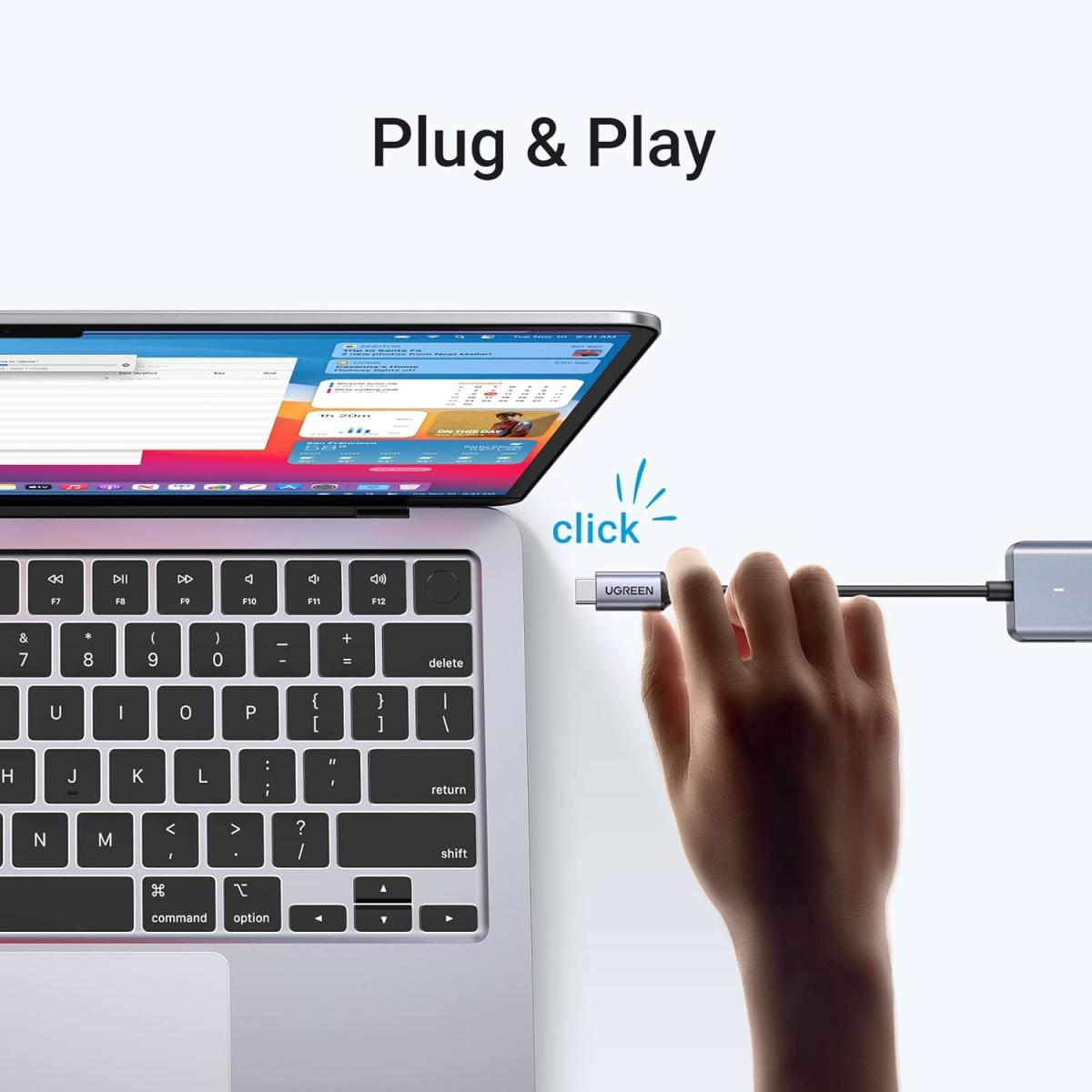 UGREEN USB - C to USB A Hub with 4 USB 3.0 for Laptop, MacBook, iPad Pro, Chromebook, Dell XPS, Galaxy S23 (CM219 - 70336)