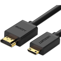 UGREEN HDMI-Mini HDMI 1 m Black HDMI Cable – HDMI Cables (1 m, HDMI Type A (Standard), HDMI Type C (Mini), 3d, 10.2 Gbit/s, Black)