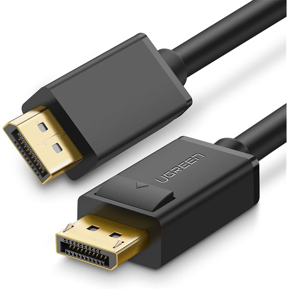 UGREEN DisplayPort Cable to DisplayPort, 4K 60Hz, DP Cable 1.2 Male to Male Supports Graphics Card, PC, TV, Projector, Monitor etc, 2 Meters Cable Length, Black