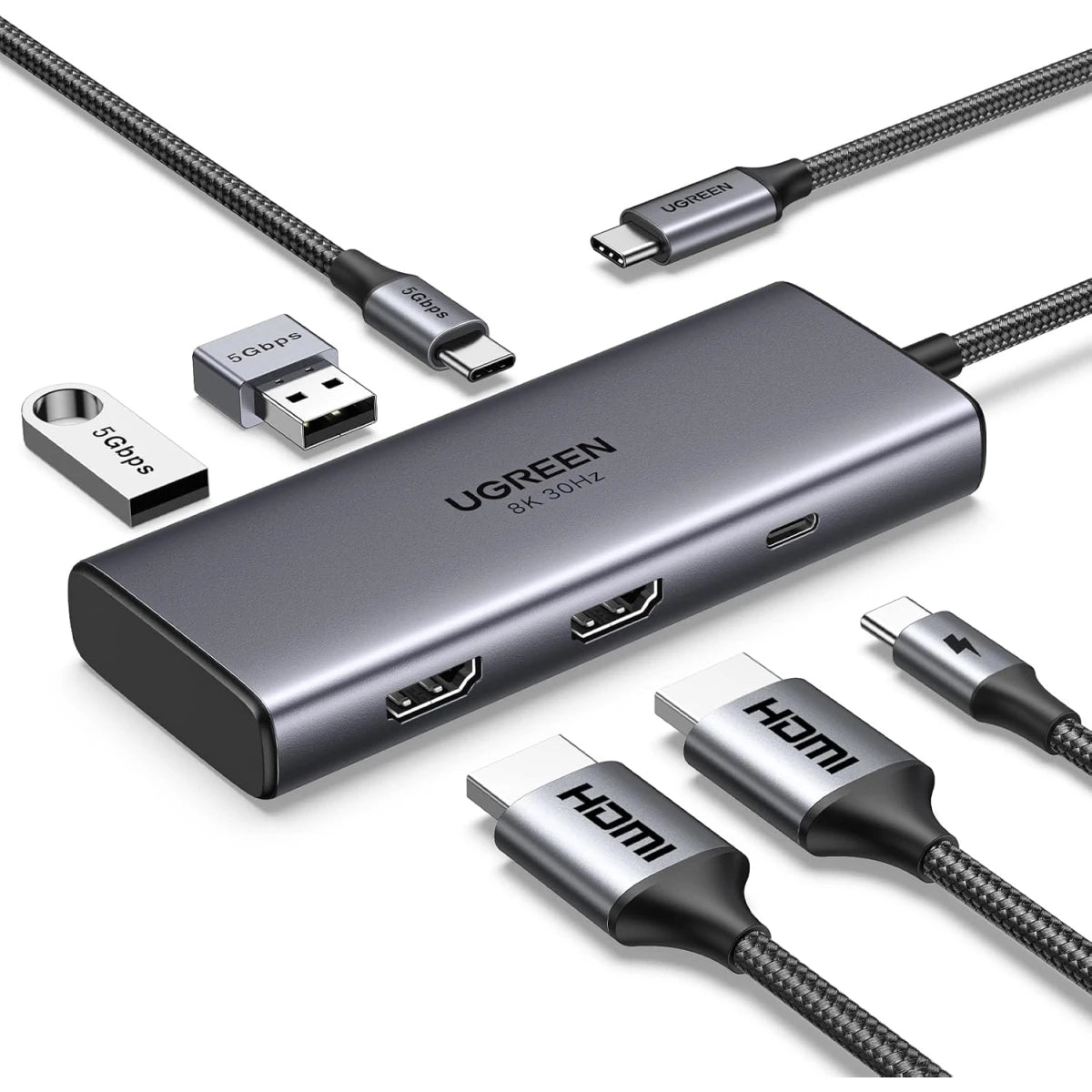 UGREEN (6 - in - 1) Docking Station, laptop