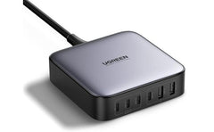 Ugreen Nexode 200w Gan Usb C Charging Station, 6 Port Desktop Charger For Macbook Pro/air, Ipad Pro/air, Iphone 17/16/15 Series, Galaxy S25/s24 Ultra, Pixel 10/9, Steam Deck Gray