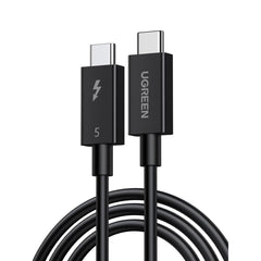 UGREEN 240W 80Gbps Thunderbolt 5 Cable with 120Gbps Bandwidth Boost, Intel Certified USB C Cable, 16K/8K@60Hz Compatible with Thunderbolt 4, USB4, iPhone 17 Pro Max, MacBook Pro, Dell XPS, Hub, 1M - Black