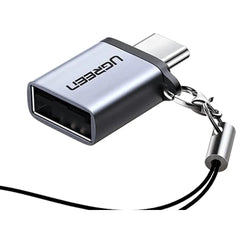 UGREEN Type C Male to USB 3.0 A Female Adapter Cable Lanyard 5Gbps High Speed Data Transfer PC Laptop MacBook - Space Gray