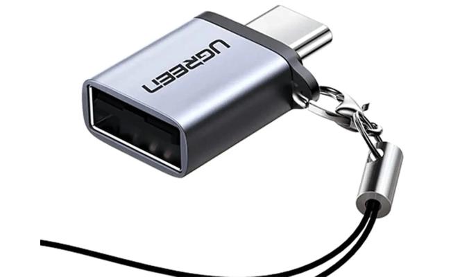 UGREEN Type C Male to USB 3.0 A Female Adapter Cable Lanyard 5Gbps High Speed Data Transfer Laptop MacBook - Space Gray