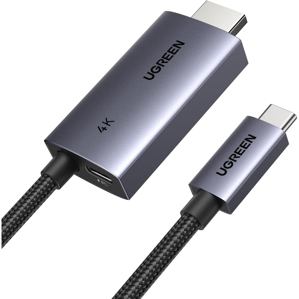 Ugreen with 100w S25 60hz 2 meter 4k USB HDMI USB cable to Pd Fast Charging Adapter