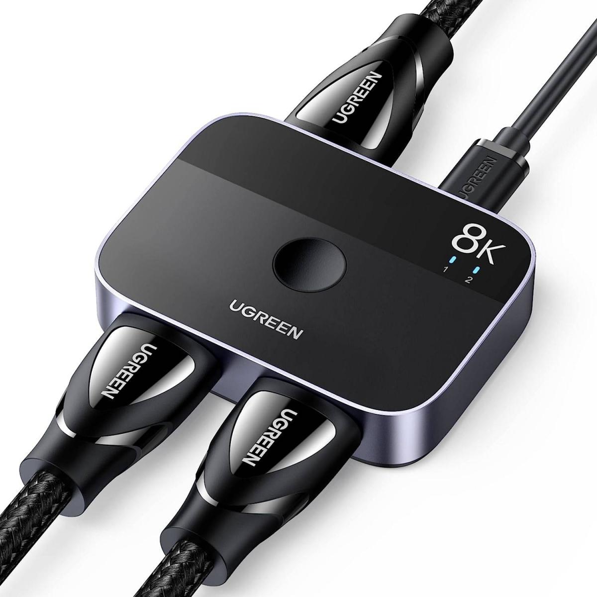UGREEN HDMI 2.1 Switch 8K@60Hz Bi - directional HDMI Splitter with monitor
