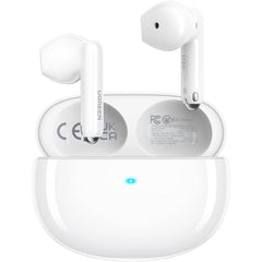 Ugreen Ws201 Hitune H5 Headphone Semi In Ear Earphone, Bluetooth 5.3, 4 Mics Noise Cancelling Headset, 26h Play Time Fast Charging, 13.6mm Large Driver, Lightweight Ipx5 Waterproof Game Mode White - CompuMe