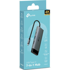 TP-Link UH7021C 7 in 1 USB C Hub, PD100W, 4K 60Hz HDMI, 1 × USB C, 2 × USB A, SD and microSD cards up to 200 MB/s, Plug and Play, Compatible with MacOS, Windows, Linux, iPad OS, iOS, Android