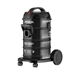 Arshia Drum Vacuum Cleaner, Meatal Body, Turbo Brush, 2400Watts, 23Lit, Black - 2604BS