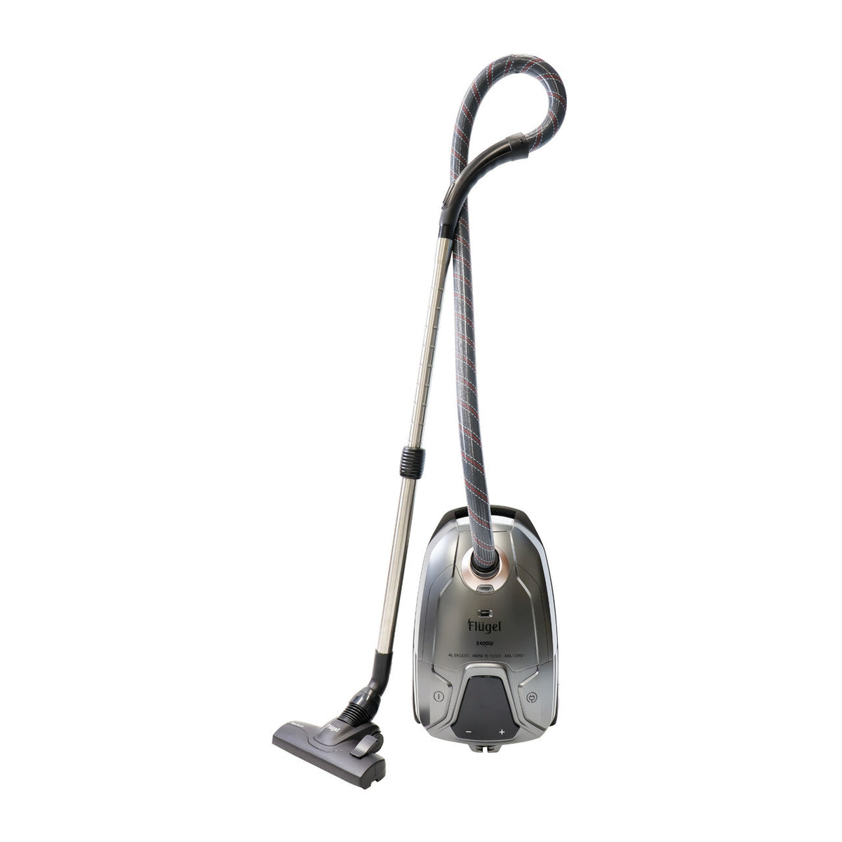 Flugel Digital Canister Vacuum Cleaner, 2400Watts, Silver - 6198