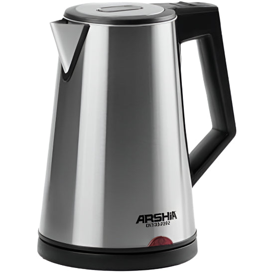 Arshia Cordless Electric Kettle, 1.5Lit, 2150Watts, Silver - 2392