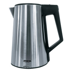 Arshia Cordless Electric Kettle, 1.5Lit, 2150Watts, Silver - 2392