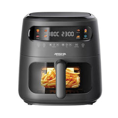 Arshia Air Fryer Rapid Air Technology, Window with Light, 8Programs, 8Lit, 1750Watts, Black - 3183