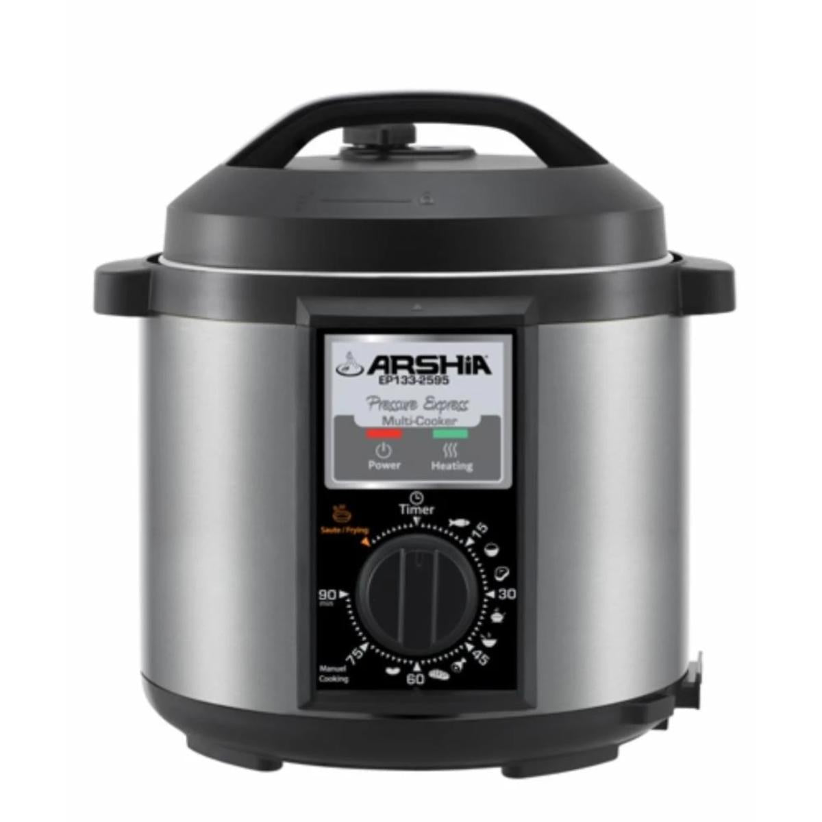 Arshia Pressure Cookers, 6Lit, 1000Watts, Silver - 2595
