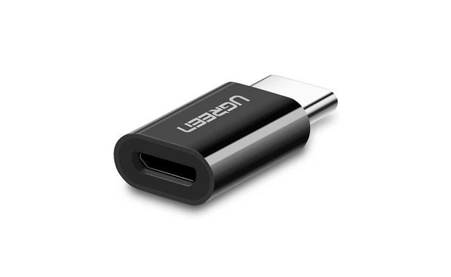 Ugreen US157 Micro to Type C USB Converter 3.1 C Otg Adapter Black