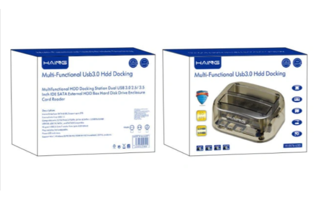 Haing Hi 0576 U3d Usb 3.0 Hdd Docking Ide+sata With Usb Hub+card Reader