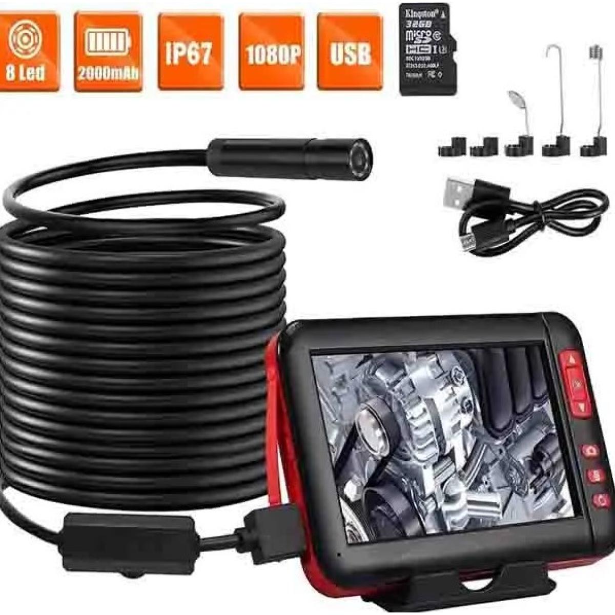 4.3-Inch LCD Screen Inspection Camera IP67 Waterproof Industrial Endoscope 5M