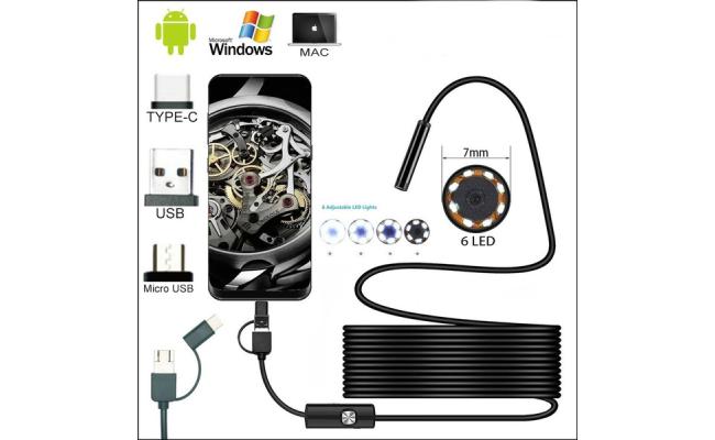 Softwire Waterproof Pc Endoscope Camera Usb Type C/3.5m