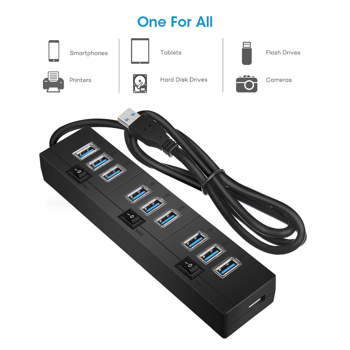 10 Port USB 2.0 Hub Power Adapter