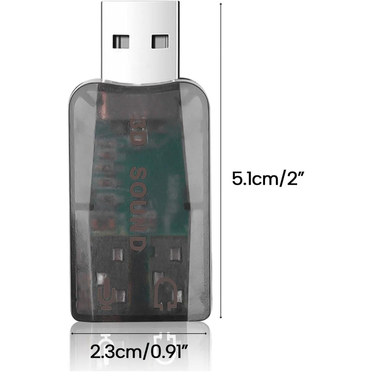 USB 5.1 Channel External USB Sound Card to 3.5mm