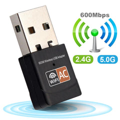 HAING USB Wifi Adapter 600Mbps Dual Band