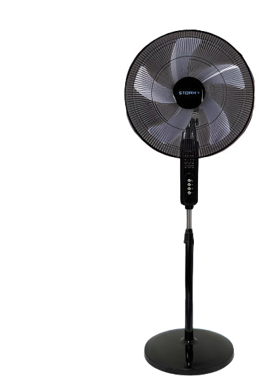 Stork Stand Fan 20Inch, 3Speeds, 5Blades, 70Watts, Remote Control, Black - FS-ST2420 R