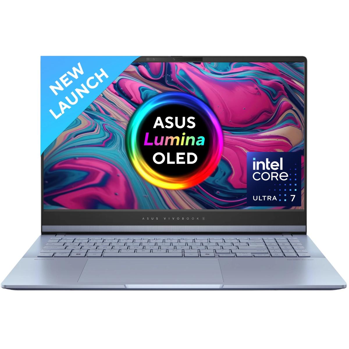 Asus Vivobook S 15 Copilot+ Pc (2024) S5506ma Intel Core Ultra 7 H Serise Powerful 16 Cores W/ Big Battery & 3k 120hz Oled Display Mist Blue