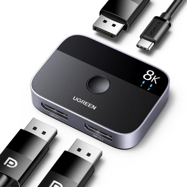 UGREEN 8K Displayport Switch 2 in 1 Out
