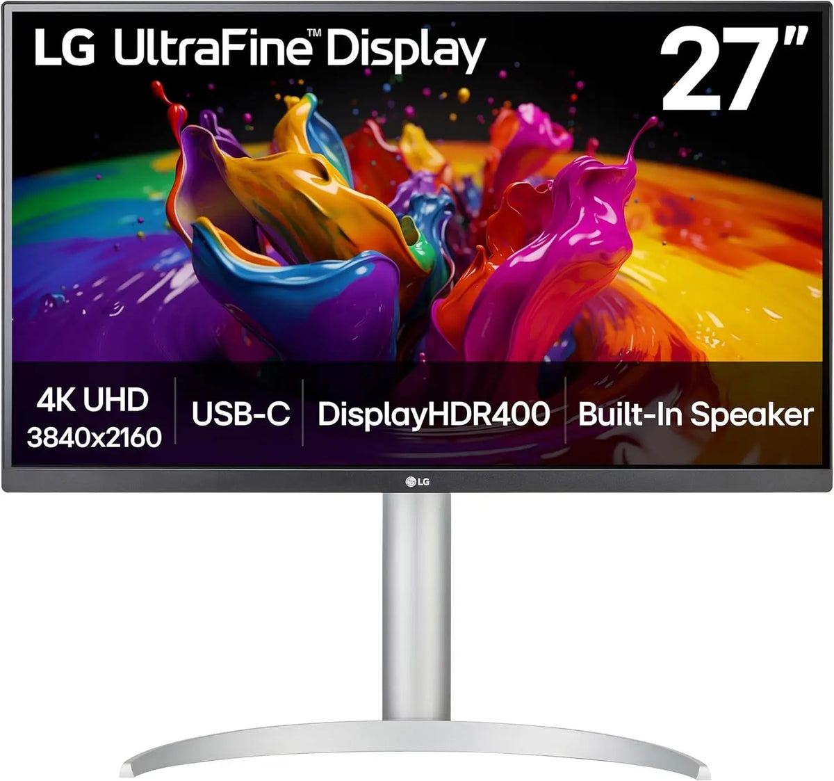 LG 27UP850K-W 27-inch Ultrafine 4K UHD IPS Monitor 60Hz 5ms Display HDR400