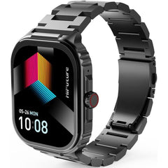 Hifuture Ultra3 Pro Premium Stainless Steel Smart Calling Watch, 2.04 Inch Amoled Display, Ip68 Waterproof, Enhanced Monitoring, 100+ Sports Modes, Sleep Monitoring, 7 Days Battery Black