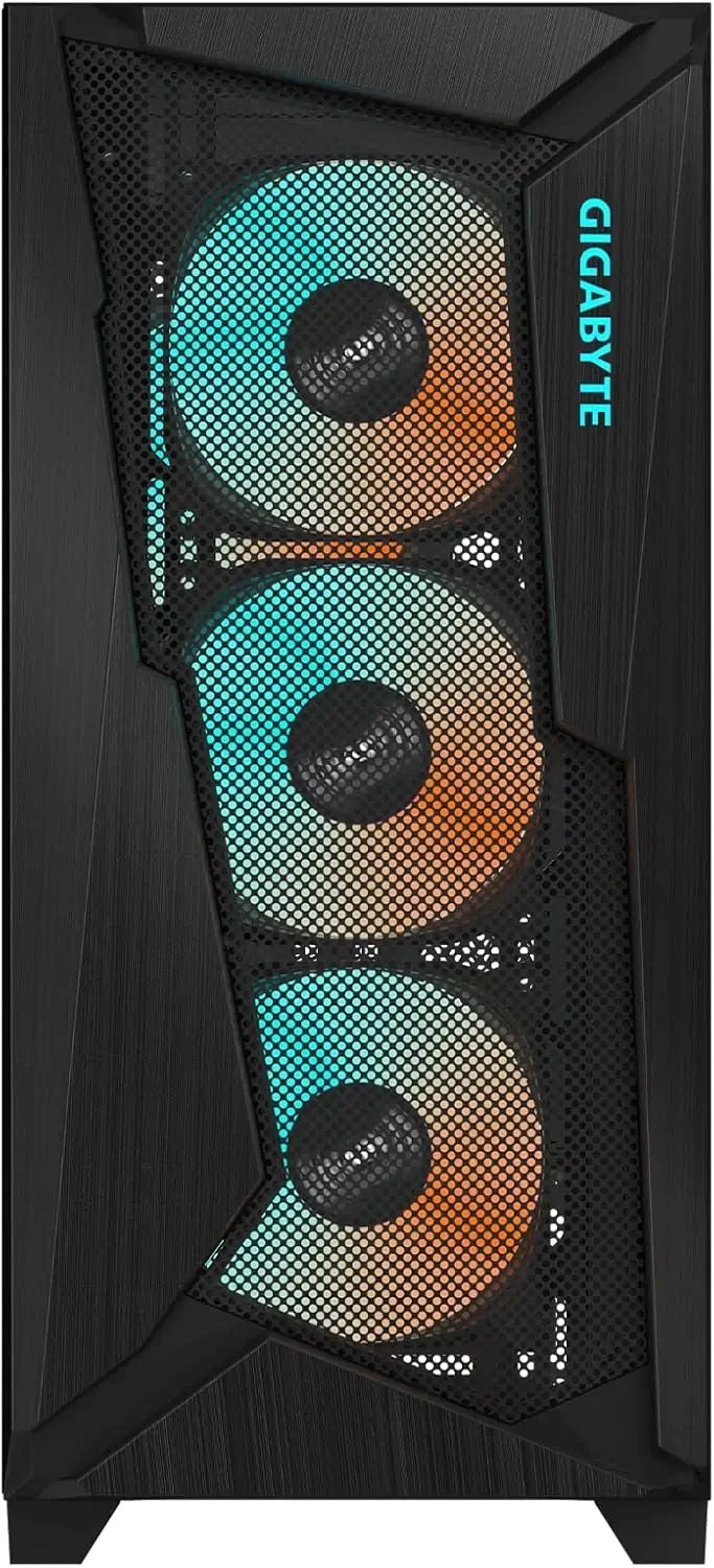Gigabyte ARGB PC case for desktop computer builds and component installation