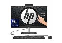 HP All-in-One AIO 27-cr1006ne PC Intel Core Ultra 7 155U 12 Cores Up to 4.8GHz 16 GB DDR5 27" FHD Touchscreen IPS 99% sRGB Display - Jet black