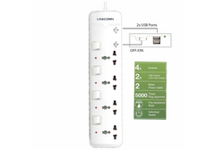 LINKCOMN Power Strip LC-PS423 EU 2M 4-SOCKETS 2-USB
