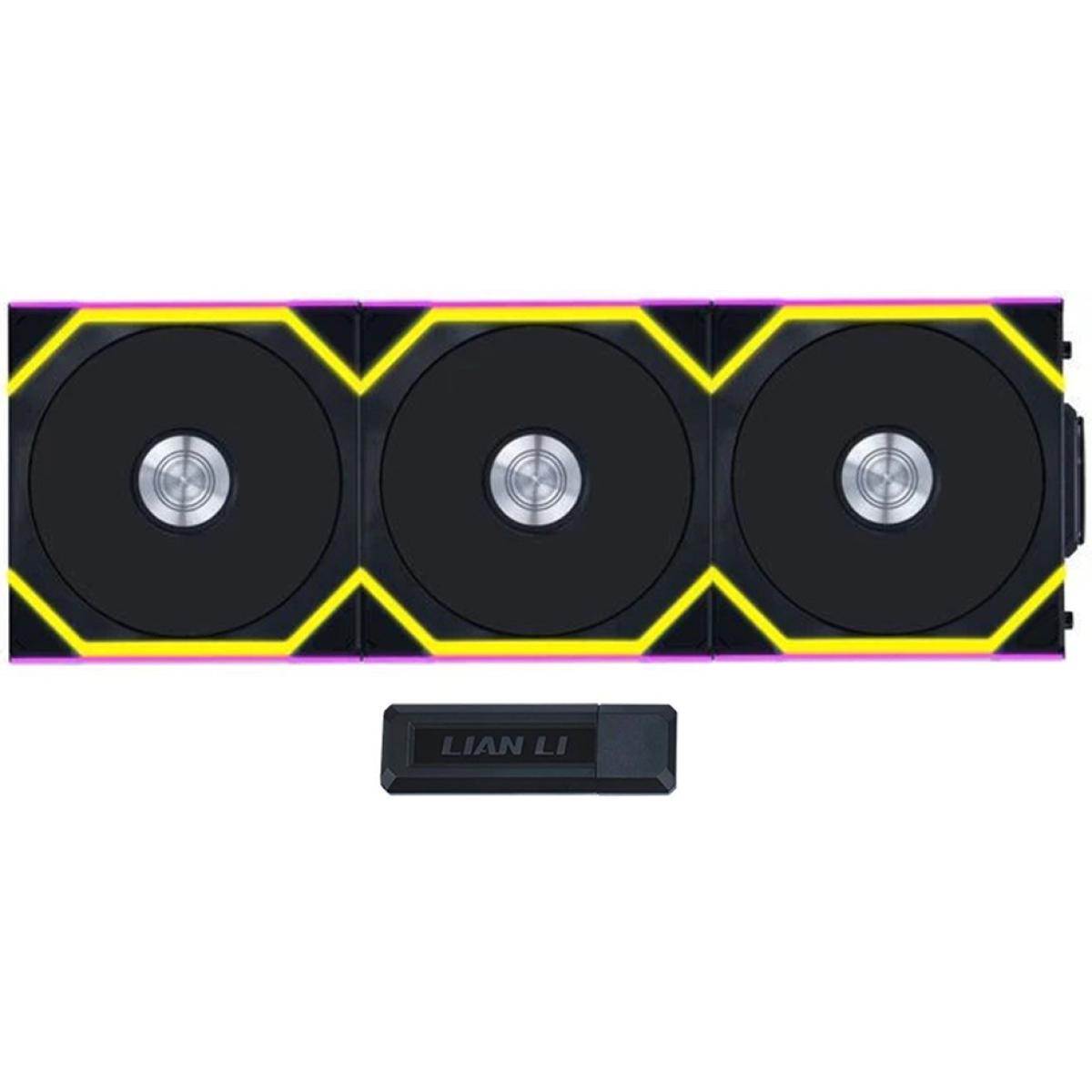 Lian Li UNI FAN SL Wireless 120 Kit w/ Dual Zone ARGB, High Performance Triple Pack, Daisy-Chain Style, 2.4 GHz Wireless Controller (Included) - Black | G99.12SL1W3B.00 |