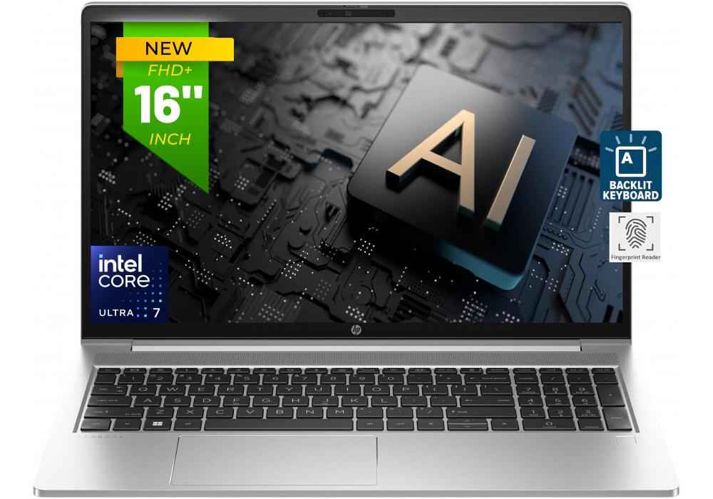 HP ProBook 460 G11 Business Laptop Intel® Core™ Ultra 7 155U, 16 GB DDR5, 512 GB SSD 16" WUXGA (1920 x 1200), IPS - Pike Sliver