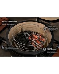 Charcoal Basket with Divider for 26" Kamado