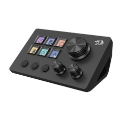 REDRAGON Skyrider SS-551 Smart Streaming Control Panel – Professional Stream Deck with 6 Programmable LCD Buttons and 3 Multi-Function Knobs, Quick and Convenient Control of Software and Apps
