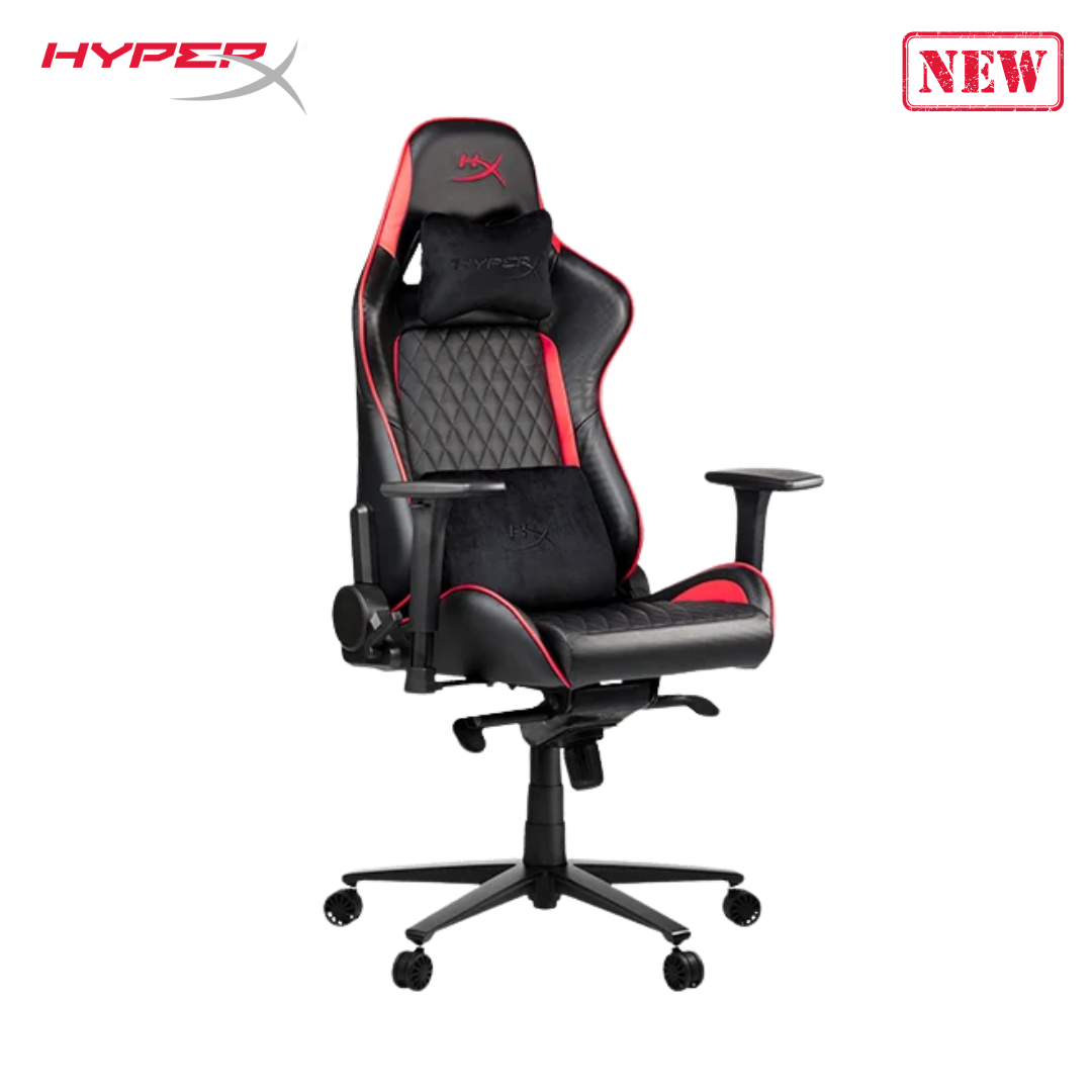 Nordic Game Supply HyperX Blast Gaming Chair - Ergonomic Gaming Chair, Leather Upholstery Video Chair - Red Black PC Racing Tilt Gaslift Foam Armrests Office Secret Hyper X Chair Lab