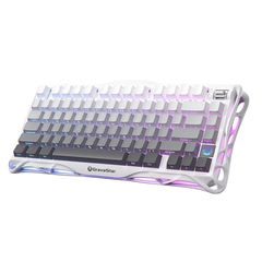 GravaStar Mercury K1 75% Wireless Mechanical Gaming Keyboard, Aluminum Alloy Exoskeleton Design, Gasket Custom Keyboard Hot-Swap Socket, Linear Switches, RGB Backlit