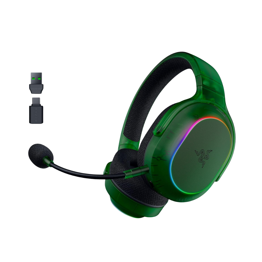 Razer Barracuda X Chroma Wireless Gaming Headset: 2.4GHz Wireless & Bluetooth - Lightweight - RGB - 40mm Drivers - Cardioid Mic - 70 Hr Battery - For PC, Mac, PS5, Switch 2, Smartphone - Phantom Green