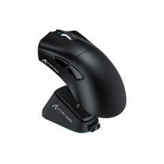 ATTACK SHARK V3PRO Wireless Esports Gaming Mouse with Magnetic Charging Dock:62g Lightweight-1K Polling-25K DPI-PAW3311 Sensor,Wired/BT/2.4Ghz Programmable,BK52820 IC for PC Laptop Gamer(Black+Tape)