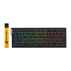 ATTACK SHARK X68 PRO HE Wireless Rapid Trigger Gaming Keyboard with Adjustable Actuation,8K Polling Rate,Hall Effect Magnetic Switch,Hot-Swap,RGB Backlit,BT/2.4GHz/Wired,for FPS Games-Black