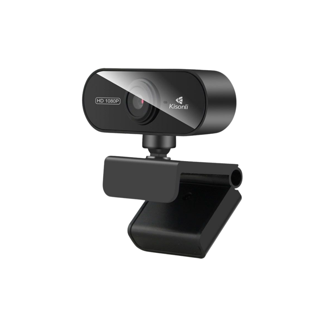 PRE VENDA - Webcam Kisonli PC6 1080p USB, Preta, PC6-1080