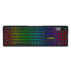 Redragon K762 PRO Wireless 104-Key Gasket Gaming Keyboard, Screen & Knob | Easy-Control LED Info Display, 0-Delay Tri-Mode, Cushioned 5-Layer Noise Dampening for Creamy Thocky Sound, Full-Size 104-Key
